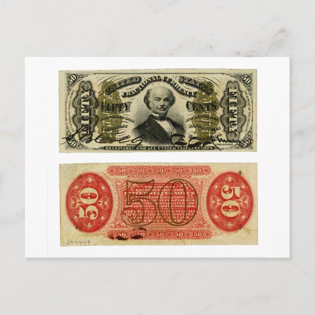 Postal Francis Spinner, moneda fraccional de 50 céntimos (Anverso)