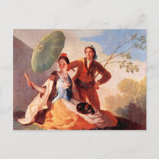 Postal Francisco de Goya - Los paraguas (Anverso)