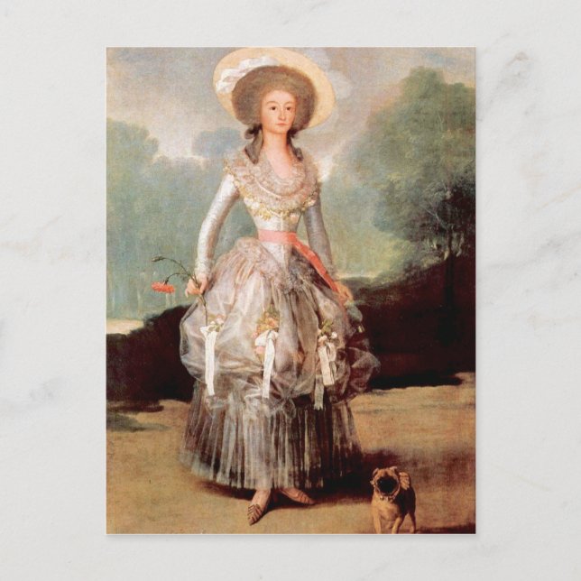 Postal Francisco de Goya - Retrato de Marquesa de Pontej (Anverso)