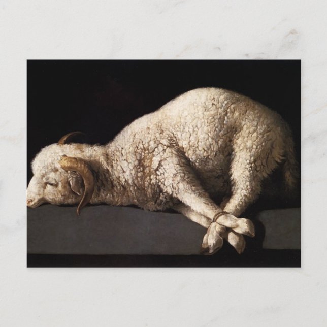 Postal Francisco de Zurbaran-Agnus Dei (Anverso)