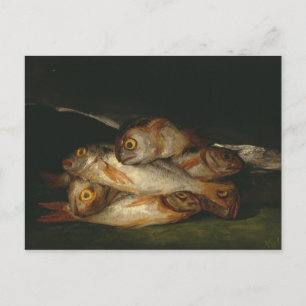 Postal Francisco Goya - Bodegón con besugo