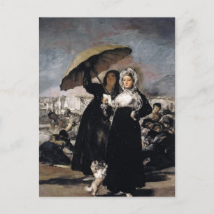 Postal Francisco Goya - Joven mujer con una carta