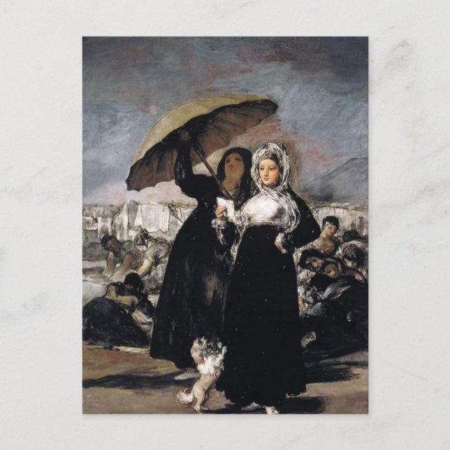 Postal Francisco Goya- Mujer joven con una carta (Anverso)