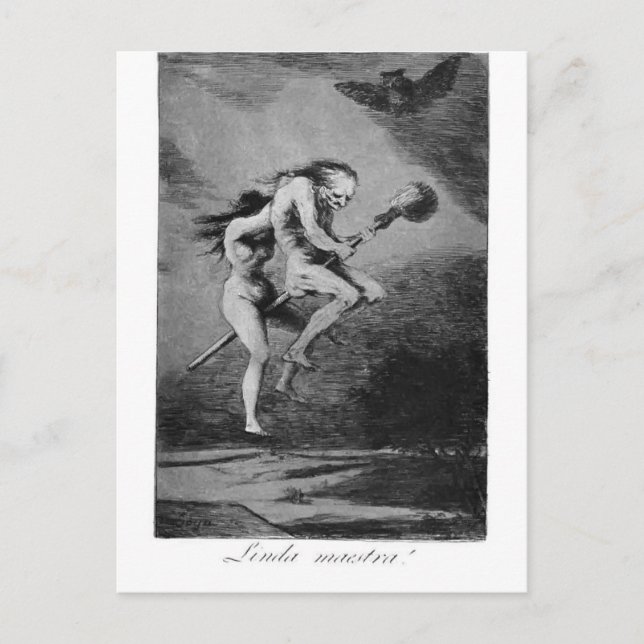 Postal Francisco Goya, profesor de Bonito (Anverso)