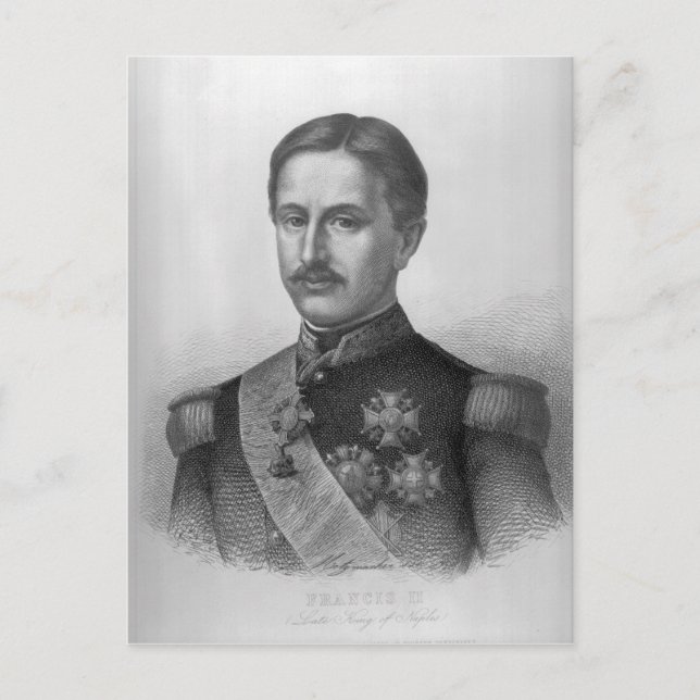Postal Francisco II de las dos Sicilia (Anverso)