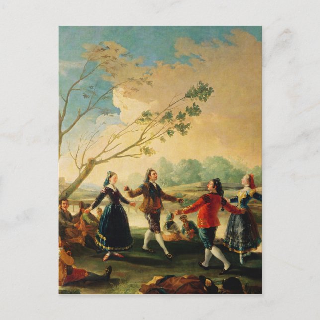 Postal Francisco José de Goya y Lucientes | Baile en la (Anverso)