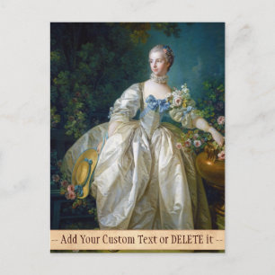 Postal FRANCOIS BOUCHER - arte retrato de MADAME BERGERET