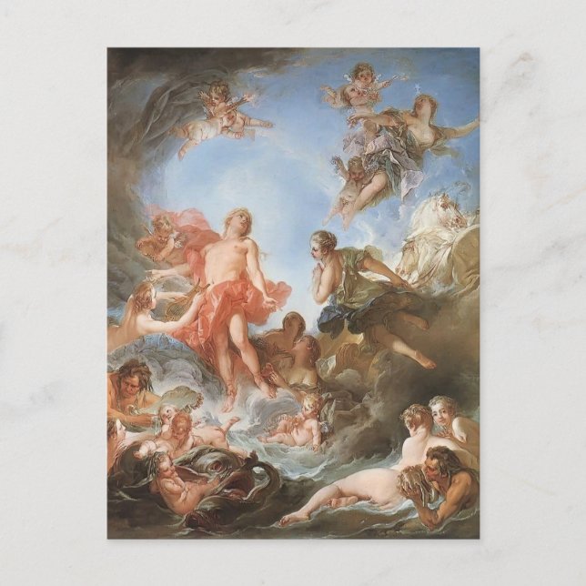 Postal Francois Boucher - El ascenso del sol (Anverso)