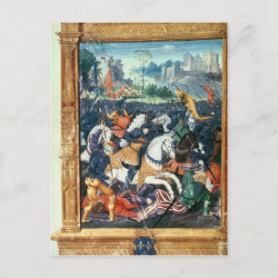 Postal Francois I en la batalla de Marignano