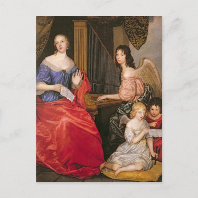 Postal Francoise Louise Duchess La Valliere con (Anverso)