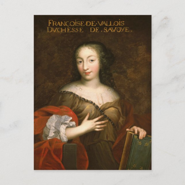 Postal Francoise-Madeleine d'Orleans Duquesa de Saboya (Anverso)