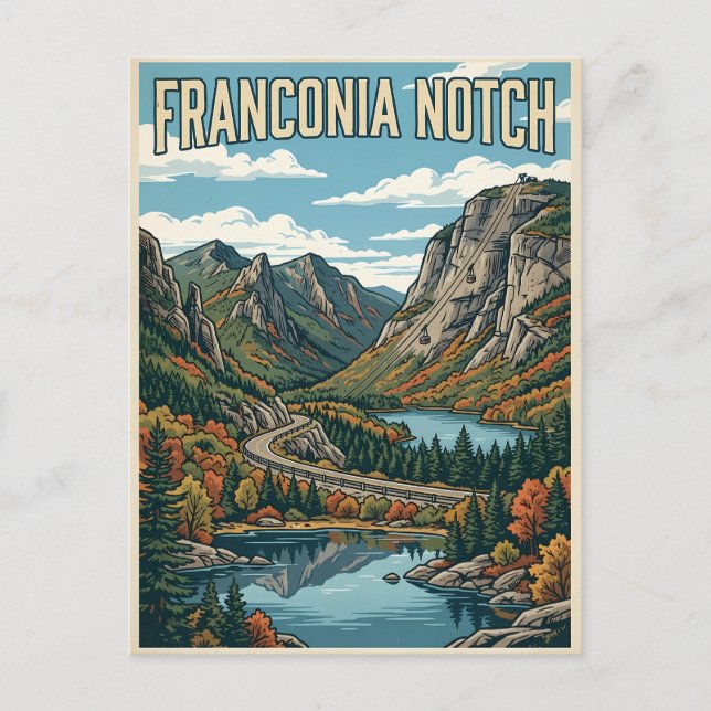 Postal Franconia Notch (Anverso)