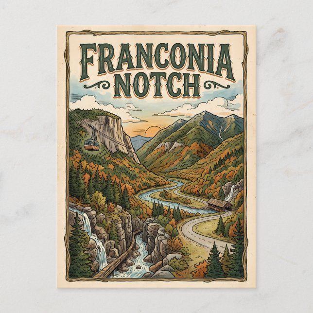Postal Franconia Notch (Anverso)
