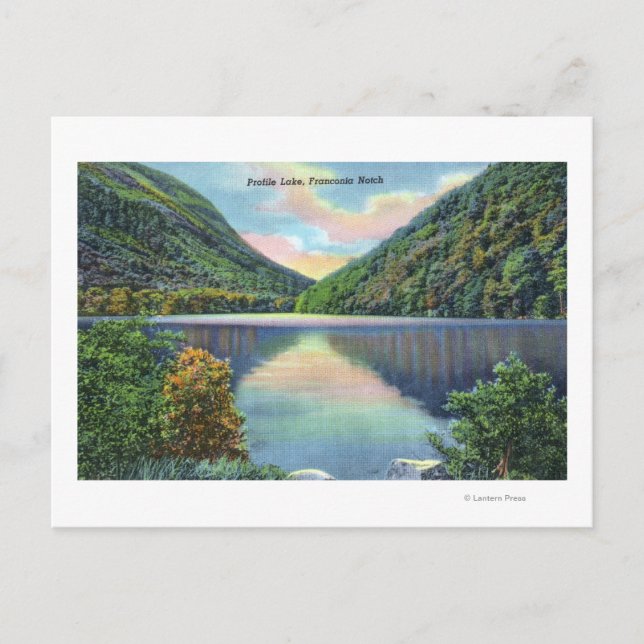 Postal Franconia Notch Vista del Lago Profile (Anverso)