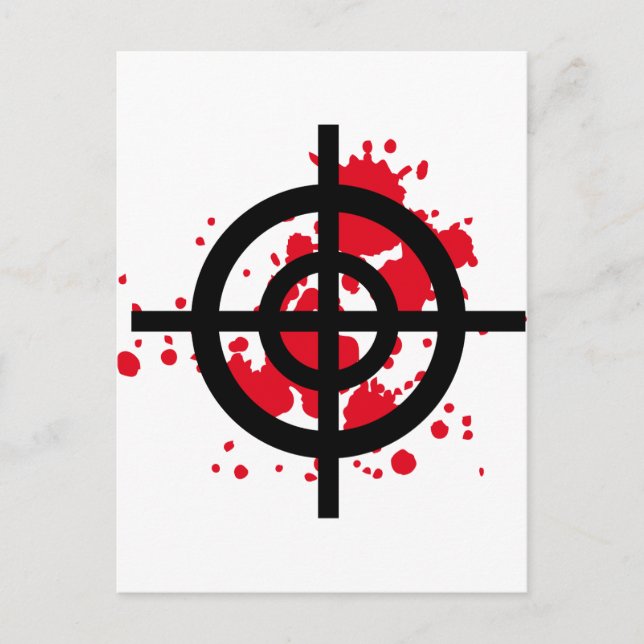 Postal francotirador blanco sangriento (Anverso)