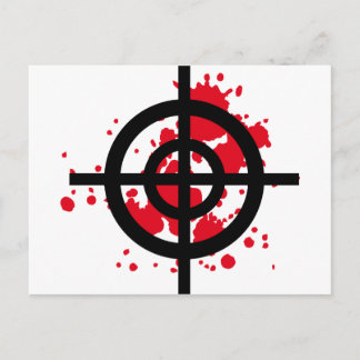Postal francotirador blanco sangriento
