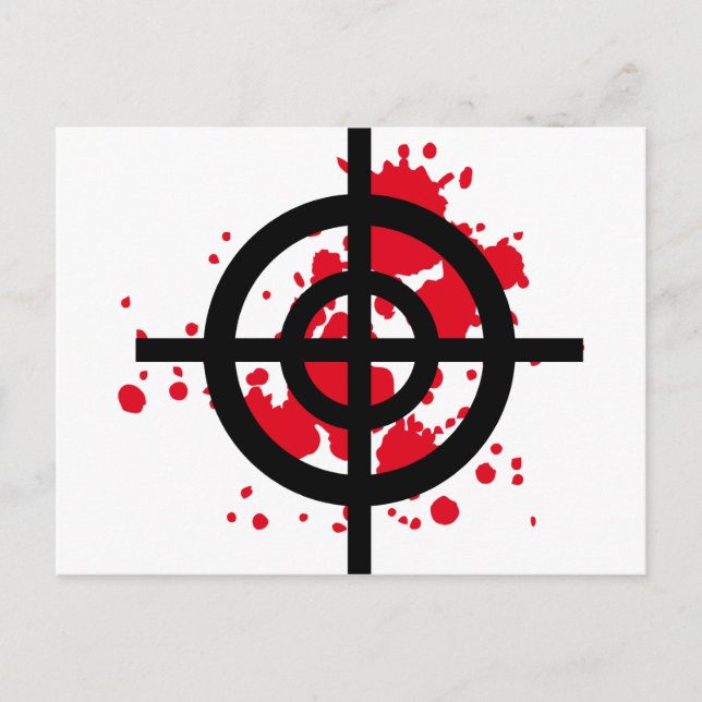 Postal francotirador blanco sangriento (Anverso)