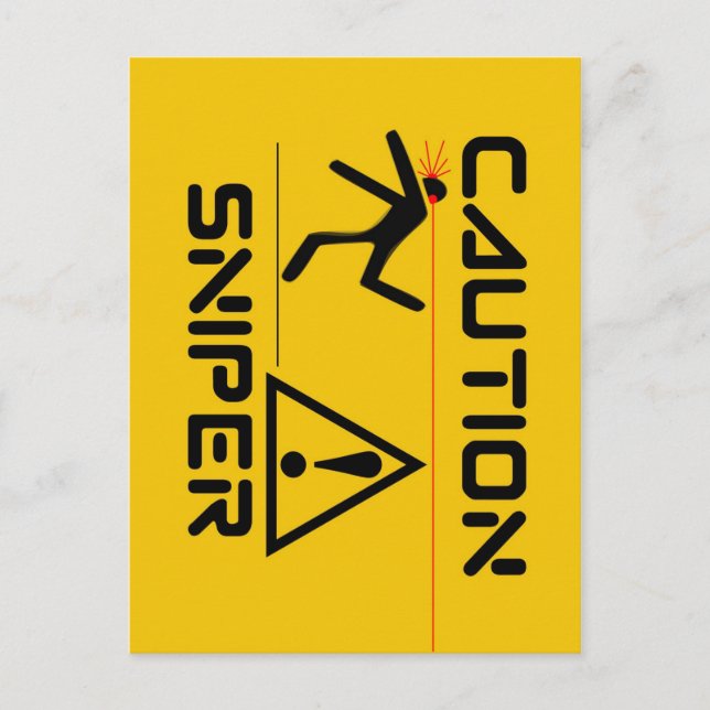 Postal Francotirador divertido (Anverso)