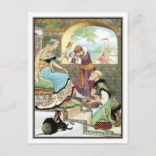 Postal Frank C. Papé Pape - Libro de historias ruso (Anverso)