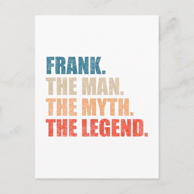 Postal Frank El Hombre El Mito La Leyenda (Anverso)