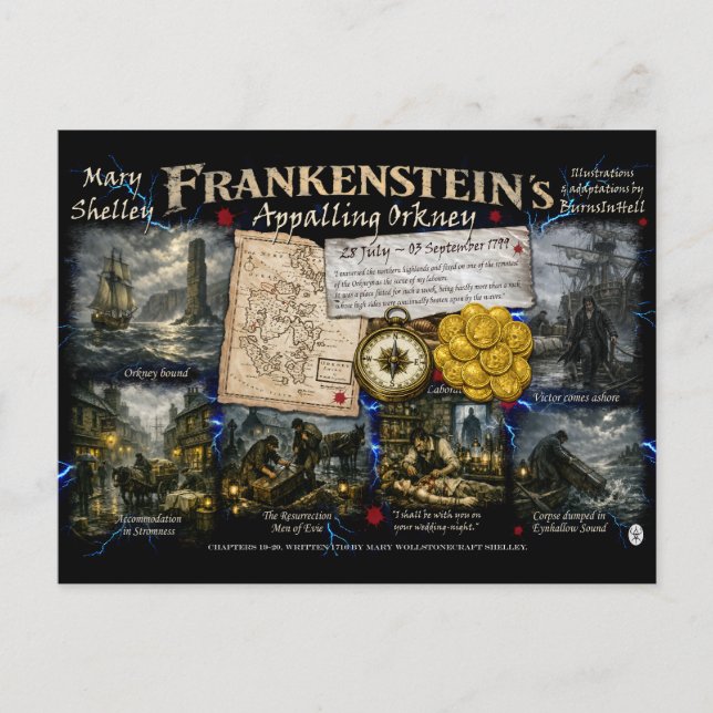 Postal Frankenstein’s Orkney Espantoso by BurnsInHell (Anverso)