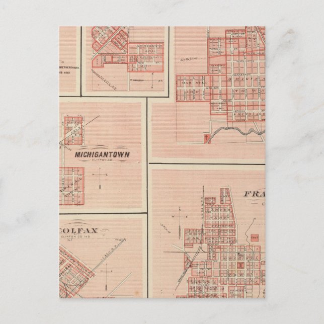 Postal Frankfort, Clinton Co con Tipton (Anverso)