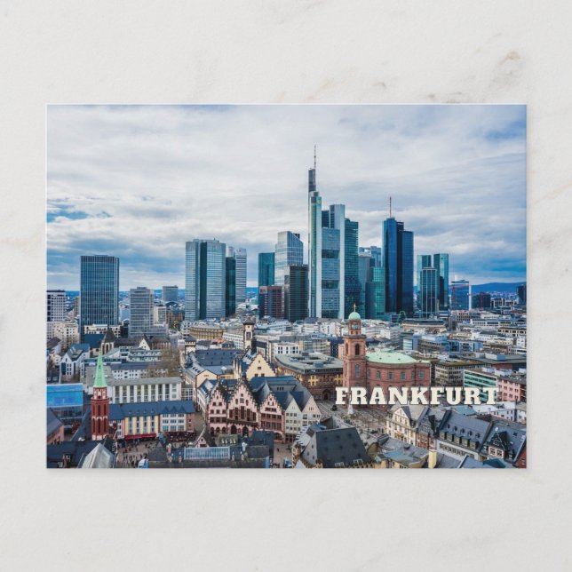 Postal Frankfurt, Alemania City View (Anverso)