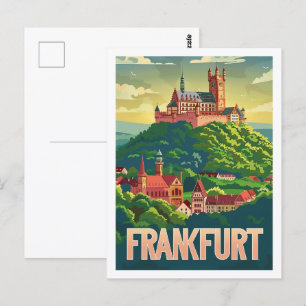 Postal Frankfurt Alemania Famoso Viaje de Vintage Place