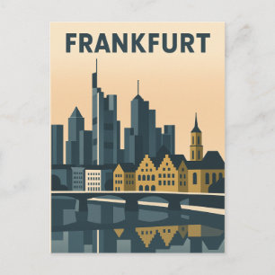 Postal Frankfurt, Alemania Viaje Minimalista