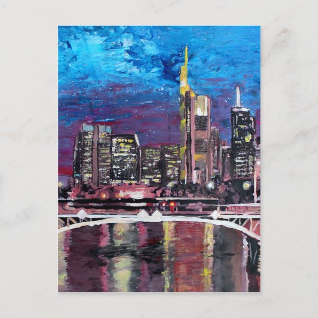 Postal Frankfurt Main Alemania - Mainhattan Skyline (Anverso)