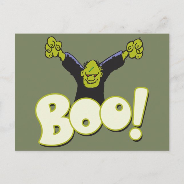 Postal Frankie Superhero - Frankenstein Monster Halloween (Anverso)