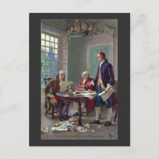 Postal Franklin, Adams y Jefferson En Filadelfia 1776