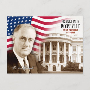 Postal Franklin D. Roosevelt - 32° presidente de los Esta