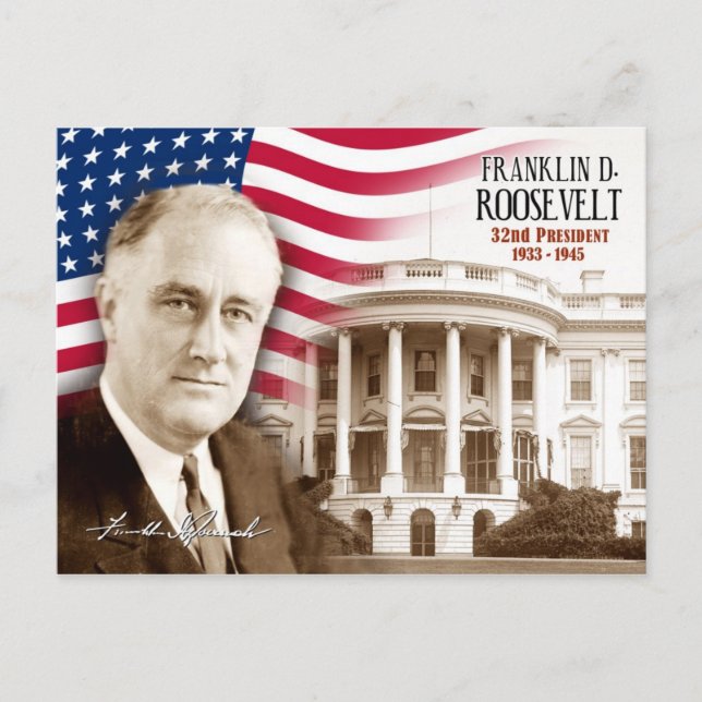 Postal Franklin D. Roosevelt - 32° Presidente de los Esta (Anverso)