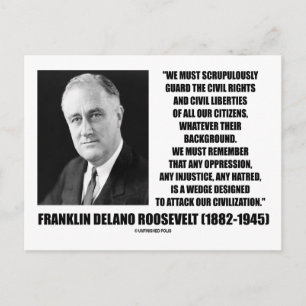 Postal Franklin Delano Roosevelt Ciudadanos por los Derec