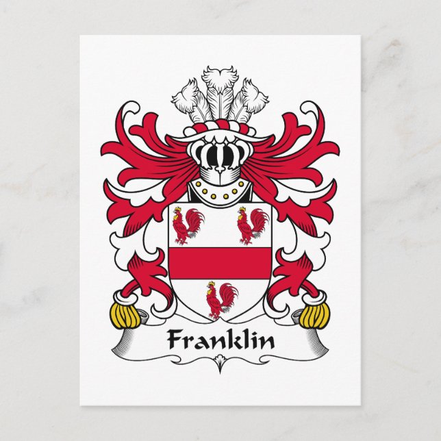 Postal Franklin Family Crest (Anverso)