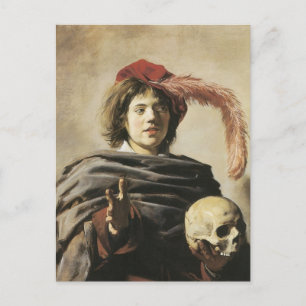 Postal Frans Hals Young Man With Skull