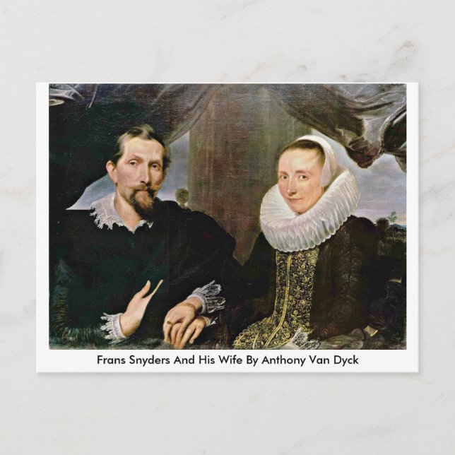 Postal Frans Snyders Y Su Esposa Por Anthony Van Dyck (Anverso)
