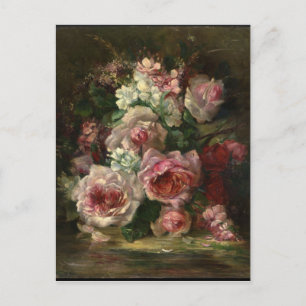 Postal Frans Verhas Vintage Bouquet de Rosas
