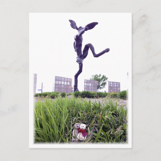 Postal Franscious y Lennart Nijinski Hare Postcard (Anverso)