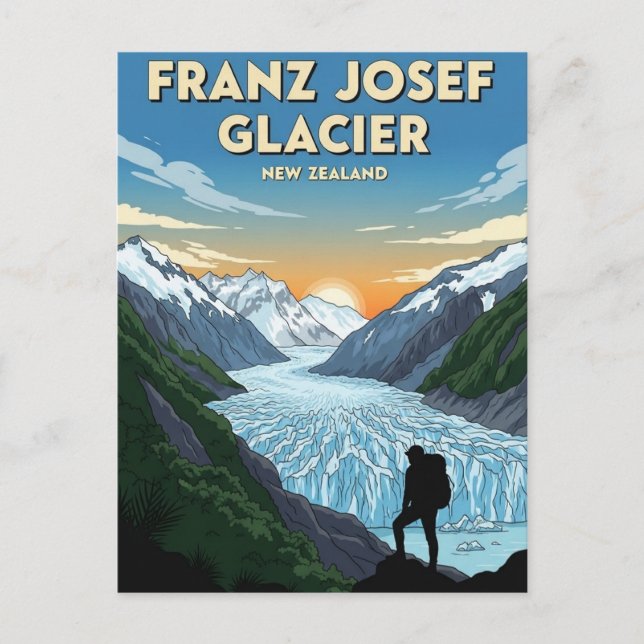 Postal Franz Josef Glacier New Zealand Travel (Anverso)