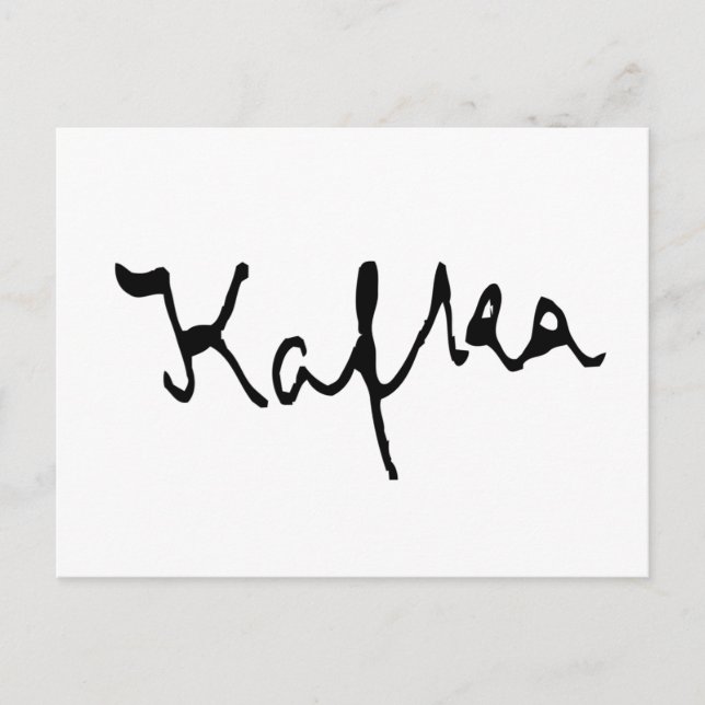 Postal Franz Kafka (Anverso)