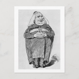 Postal Franz Liszt (1811-86) como abad, caricatura de 'B