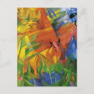 Postal Franz Marc - Animales en un paisaje