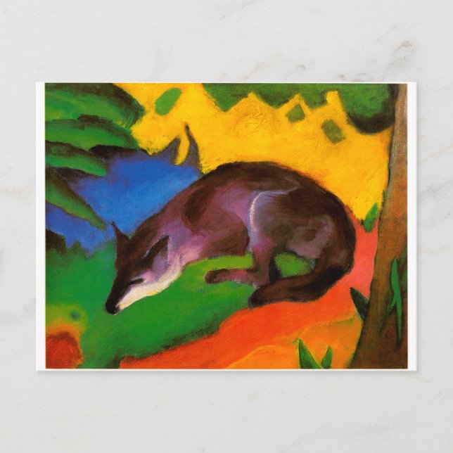 Postal Franz Marc Blue Fox (Anverso)