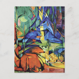 Postal Franz Marc - Deer in the forest (II)