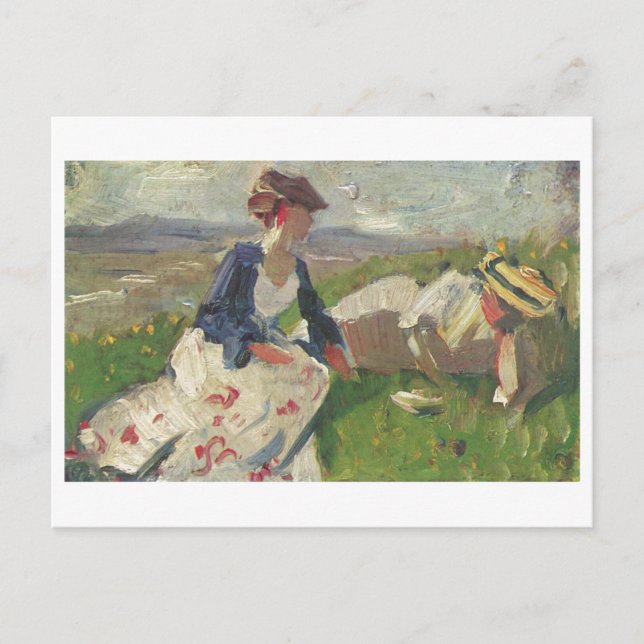 Postal Franz Marc - Dos mujeres en la montaña 1906 (Anverso)