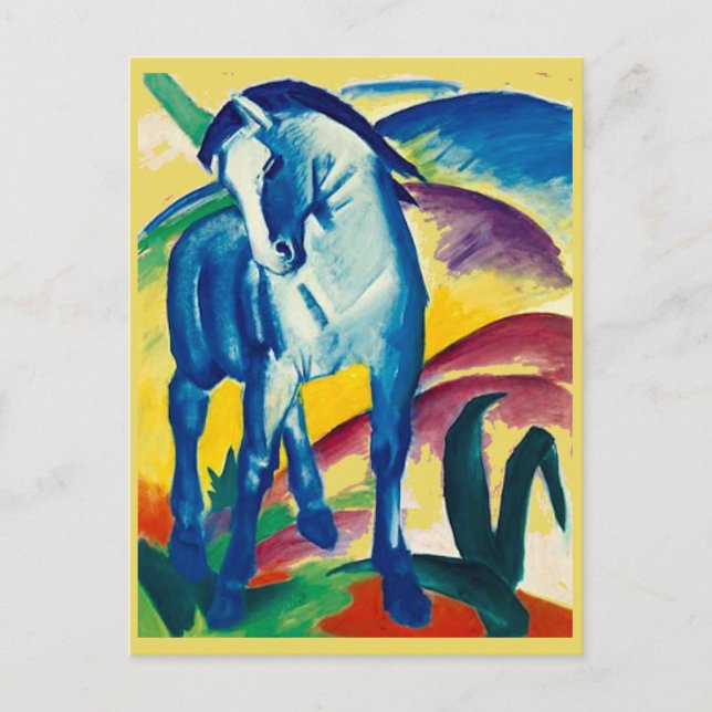 Postal Franz Marc, El Caballo Azul, Art Post Card (Anverso)