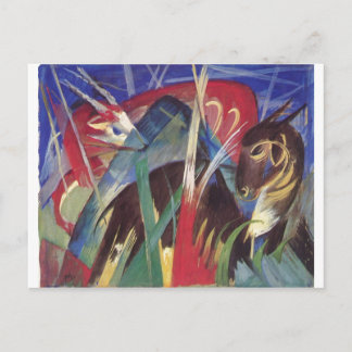 Postal Franz Marc - Fabeltiere I 1913 extractos del