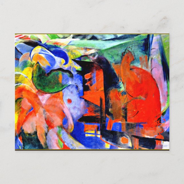 Postal Franz Marc - Formas abstractas II (Anverso)